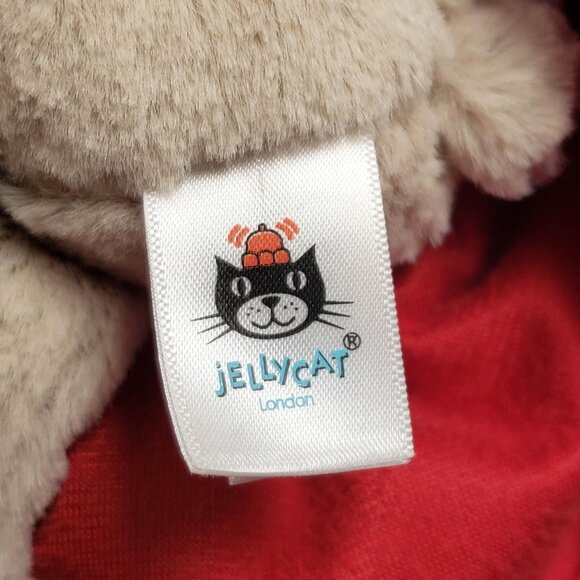 Jellycat 11" Lottie Christmas Bunny Rabbit Stuffed Animal Plush - Picture 3 of 6